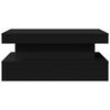 vidaXL Table basse avec lumières LED noir 90x50x40 cm