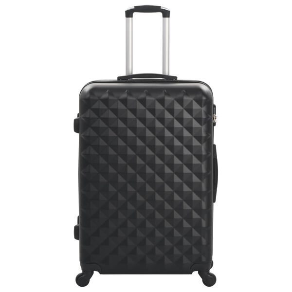vidaXL Valise rigide 3 pcs Noir ABS