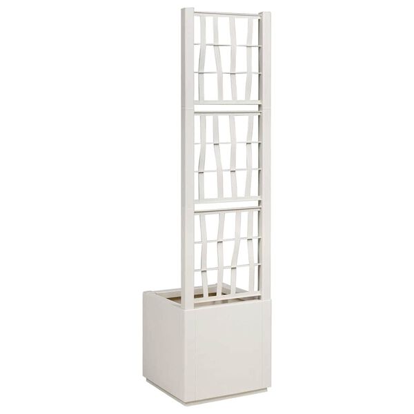 vidaXL Cache-pot de jardin Blanc 36 x 36 x 140 cm Polypropylène