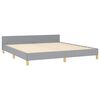 vidaXL Cadre de lit sans matelas gris clair tissu