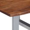 vidaXL Table basse avec bord naturel 60x60x40 cm Bois d'acacia massif