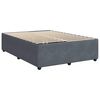 vidaXL Cadre de lit sans matelas gris fonc&eacute; queen velours