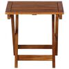 vidaXL Chaise longue avec table Bois d'acacia massif Marron