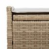 vidaXL Banc de rangement extérieur coussin beige 100 cm résine tressée