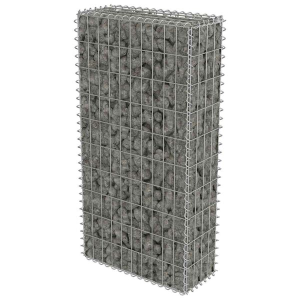 vidaXL Mur en gabion avec couvercles Acier galvanis&eacute; 50x20x100 cm