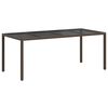 vidaXL Table de Jardin Marron 190 x 90 x 75 cm polyrotin