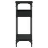 vidaXL Table console avec &eacute;tag&egrave;re noir 75x29x75 cm bois d'ing&eacute;nierie