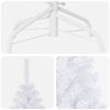 vidaXL Arbre de No&euml;l artificiel pr&eacute;-&eacute;clair&eacute; et boules blanc 180 cm PVC