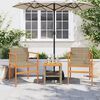 vidaXL Chaises de jardin lot de 2 beige résine tressée et bois massif