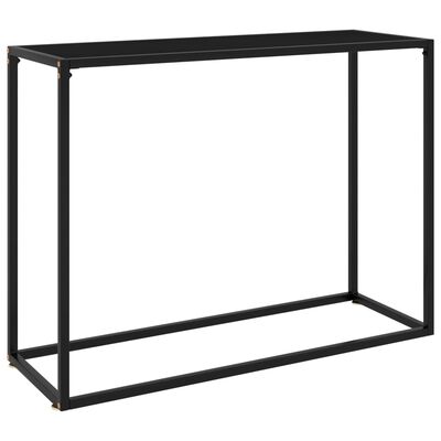 vidaXL Table console Noir 100x35x75 cm Verre trempé