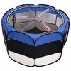 vidaXL Parc pliable pour chien avec sac de transport Bleu 145x145x61cm