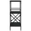 vidaXL Biblioth&egrave;que &agrave; 3 niveaux noir 59x35x90,5 cm bois d'ing&eacute;nierie