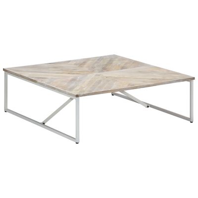 vidaXL Table basse 110x110x36 cm Bois de manguier solide