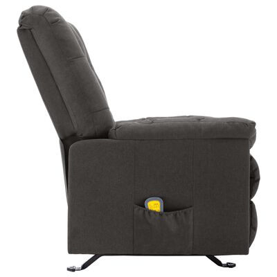 vidaXL Fauteuil de massage inclinable Gris foncé Tissu