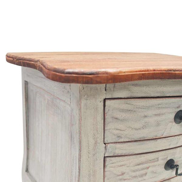 vidaXL Table de chevet bois d'acajou massif 48x35x64 cm