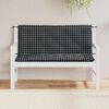 vidaXL Coussins de banc de jardin lot de 2 carreaux noir 120x50x7 cm