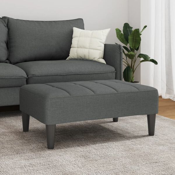 vidaXL Repose-pied gris foncé 77x55x31 cm tissu