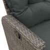 vidaXL Salon de jardin 3 pcs avec coussins forme L gris r&eacute;sine tress&eacute;e