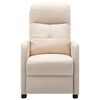 vidaXL Fauteuil inclinable &eacute;lectrique cr&egrave;me tissu