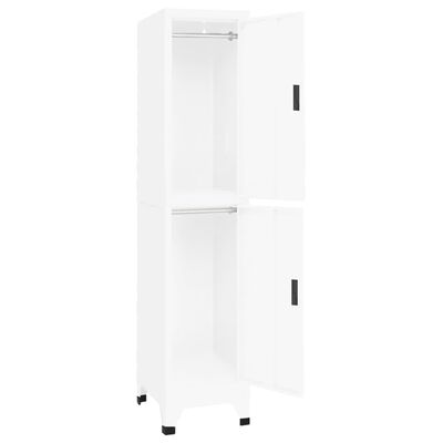 vidaXL Armoire à casiers Blanc 38x45x180 cm Acier