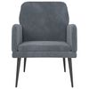 vidaXL Fauteuil Gris foncé 62x79x79 cm Velours