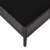 vidaXL Salon de jardin 5 pcs avec coussins r&eacute;sine tress&eacute;e noir