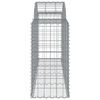 vidaXL Paniers &agrave; gabions arqu&eacute;s 20 pcs 200x50x80/100 cm Fer galvanis&eacute;