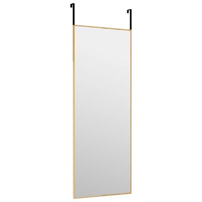 vidaXL Miroir de porte Doré 30x80 cm Verre et aluminium