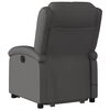 vidaXL Fauteuil inclinable de massage gris cuir véritable
