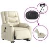 vidaXL Fauteuil inclinable de massage électrique crème similicuir