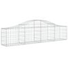vidaXL Panier de gabions arqu&eacute; 200x30x40/60 cm Fer galvanis&eacute;