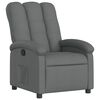 vidaXL Fauteuil inclinable en tissu gris fonc&eacute;