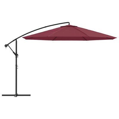 vidaXL Parasol de jardin en porte-à-faux et poteau en aluminium