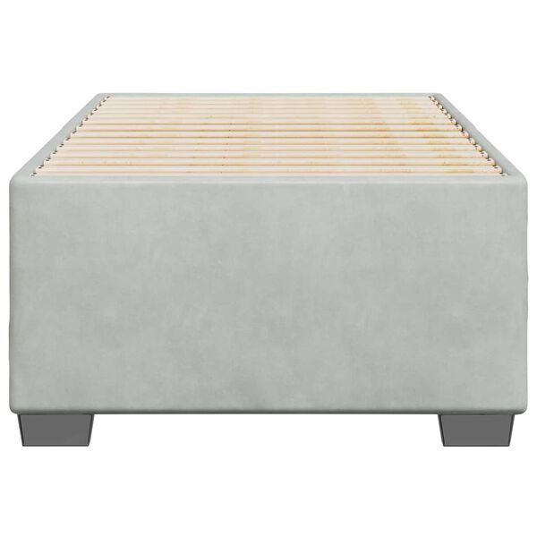 vidaXL Cadre de lit sans matelas gris clair velours