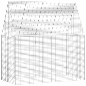vidaXL Cage pour lapins Argent&eacute; 200 x 100 x 210 cm Acier galvanis&eacute;