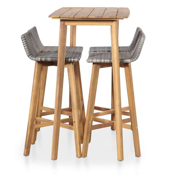 vidaXL Ensemble &agrave; manger d'ext&eacute;rieur 5 pcs Bois d'acacia solide