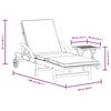vidaXL Chaise longue avec coussin et table bois d'acacia massif