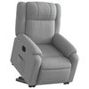 vidaXL Fauteuil inclinable &eacute;lectrique gris clair tissu