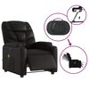 vidaXL Fauteuil inclinable de massage &eacute;lectrique noir similicuir