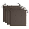 vidaXL Chaises de jardin lot de 4 et coussins taupe bois teck solide