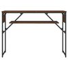 vidaXL Table console avec &eacute;tag&egrave;re ch&ecirc;ne marron 105x30x75 cm