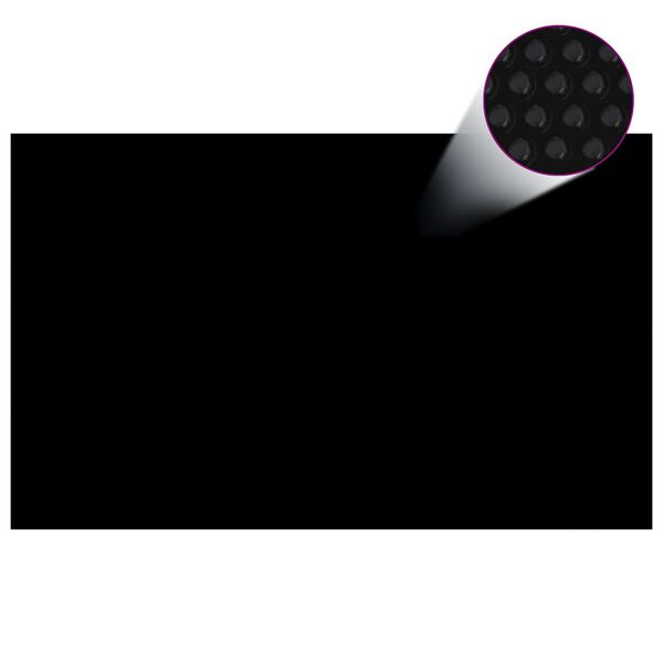 vidaXL Film solaire de piscine flottant PE 260x160 cm Noir et bleu