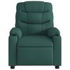 vidaXL Fauteuil inclinable de massage &eacute;lectrique vert fonc&eacute; tissu