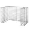 vidaXL Mur en gabion pour poubelles Acier galvanis&eacute; 180x100x110 cm