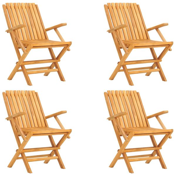 vidaXL Ensemble à manger de jardin 5 pcs Bois de teck massif