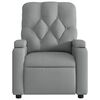 vidaXL Fauteuil inclinable de massage gris clair tissu