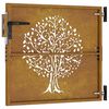 vidaXL Portail de jardin 85x75 cm acier corten conception d'arbre