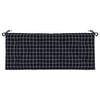 vidaXL Coussins de banc de jardin lot de 2 carreaux noir 120x50x7 cm