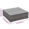 vidaXL Salon de jardin 7 pcs avec coussins r&eacute;sine tress&eacute;e gris