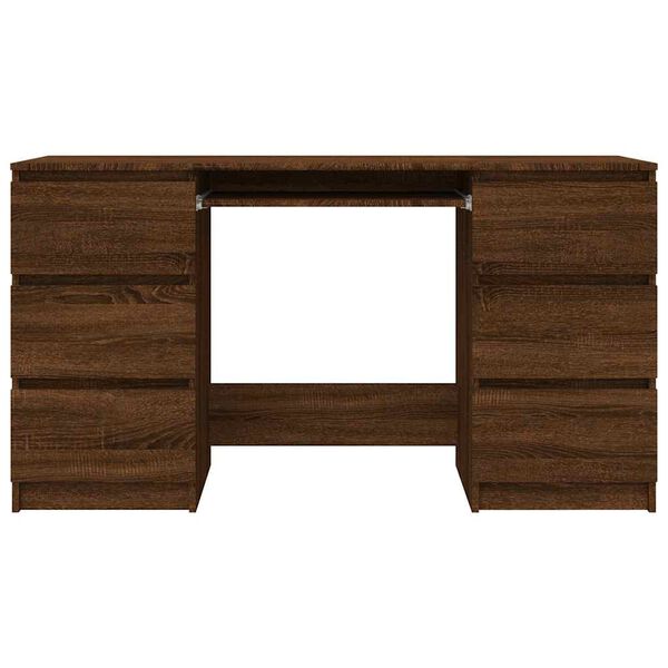 vidaXL Bureau Ch&ecirc;ne marron 140x50x77 cm Bois d'ing&eacute;nierie